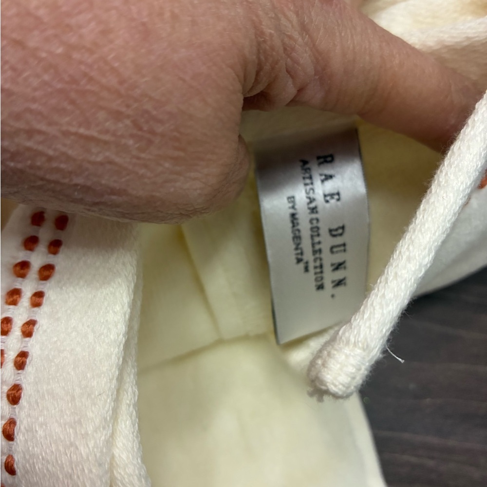 Rae Dunn Cream and Orange 'Blessed' Hand Towels - Picture 2 of 2